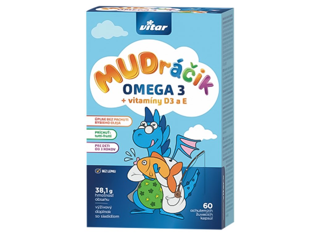 Vitar MUDráčik OMEGA 3 + vitamíny D3 a E